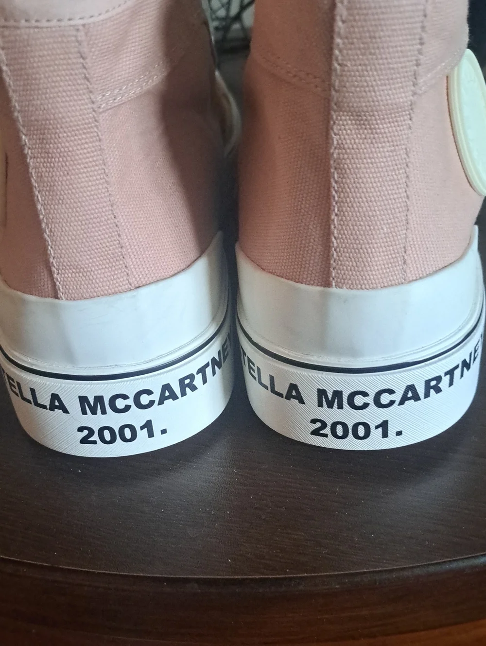 Stella McCartney Pink High-Top Canvas Sneakers EUC Offers Welcome